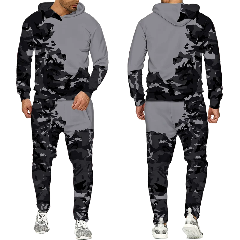 Spring Autumn Camouflage Hoodie/Pants/Suit Men Women Casual Hooded Pullover  Sweatshirt Set Tracksuit 2 Pieces Sportswear Outfits| | - AliExpress