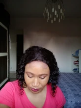 Pelucas de cabello humano con cierre Frontal para mujer, postizo de encaje de 5x5 con ondas profundas brasileñas de 30 pulgadas, color Natural con agua rizada