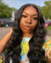 Peluca de onda de encaje Frontal para mujer, cuerpo 13x4, cabello humano Remy peruano, prearrancado con pelo de bebé, peluca de cabello humano con encaje Frontal 150%