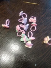 Anillo de fruta bonita para niñas, sortija Multicolor de colores, fruta bonita, traje de princesa, 12 Uds.