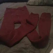 Invierno cálido de talla grande Leggins Color sólido terciopelo de las mujeres mallas de cintura alta elástico negro dropshipping. Exclusivo.