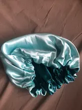 Gorro de satén Reversible para el pelo, doble capa, ajustable, para dormir por la noche, para rizos, Accesorios para peinados