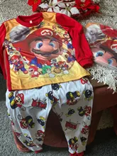 Pijamas de Super Mario para niños pequeños, conjuntos de ropa de dormir de dibujos animados para bebés de 1 a 7 años
