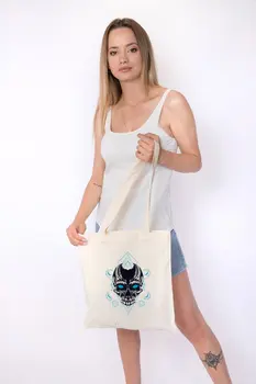 

Angemiel Bag Skull And Crossbones Motifs Shopping Beach Tote Bag