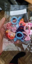 10Pcs Polka Dots Bow Hair Ring Rope Elastic Hair Rubber Bands Hair Accessories for Girls