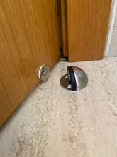 NAIERDI-Tope de puerta magnético de goma de acero inoxidable, soportes de puerta ocultos con antiperforación pegatina, sin clavos montados en el suelo, modelo DS-09
