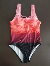 Women Swimsuit Mayo Plavky Sexy Print Push-Up One-Piece Beach Gradient Criss Cross-Back
