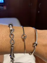 ZMZY-brazaletes de acero inoxidable para mujer, pulseras con abalorio, Color plateado, dorado, Círculo abierto, joyería femenina