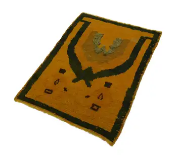 

88x135 Cm Yellow Handmade Vintage Tulu Rug-3x4 Ft