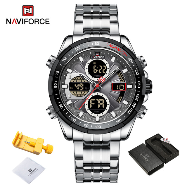 Top Brand Watches Mens Fashion Business Multifunction Waterproof Big Dial Day and Date Display Watch Relogio Masculino