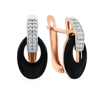 

Silver earrings with cubic zirconia sunlight