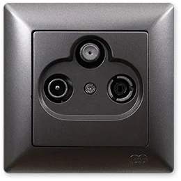 

PnpnElectrıc Gns Visage Ambiance Metallic Smoked Gray Terminated Satellite Socket (Sat-TV-Radio) TV-R-SELL Socket Ending