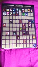 Decoración de la parte superior del hogar, póster de Anime rascador, lista de cubo de Anime, iconos artísticos prémium, gran regalo para los fanáticos del Anime, 100