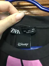 Black T-Shirt Daisy Duck Cartoon Print Sweet Women Cute Disney Fashion Tee-Tops Pullover