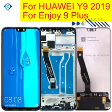 6,5 ''Полный ЖК-дисплей в сборе для huawei Y9 ЖК-дисплей сенсорный экран+ рамка в комплекте для Enjoy 9 plus запасные части панели