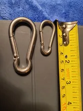 LLavero de mosquetón de gancho de resorte de acero inoxidable 304, cierre de eslabón rápido, hebilla de M4-M7, 1 ud.