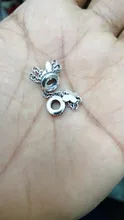 Colgante de cadena de seguridad con flor brillante para mujer, accesorio de plata 925, compatible con pulsera Pandora Original, joyería artesanal para mujer
