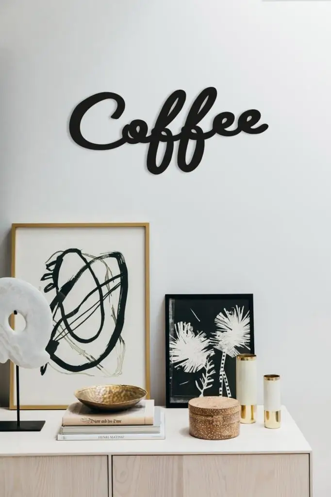 Декоративный деревянный журнальный столик для декора стен кафе | Дом и сад