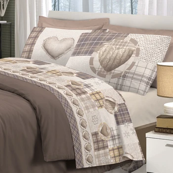 

Complete sheets line Thoughts Delicate 100% Design cotton Love Mountain - Made in Italy