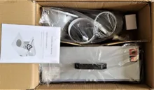 Juego de Extractor de pulverización de aerógrafo portátil HS-E420DCLK cabina de pulverización, filtro de escape, Kit de pintura con enchufe europeo y estadounidense para manualidades de Modelismo