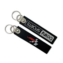 Заказная вышивка брелок 13*3 см с металлическим кольцом как индивидуальный дизайн