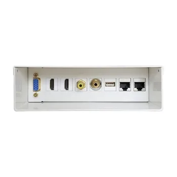 

Caja de conexiones multimedia aisens a127-0340 - vga - 2*hdmi - jack3.5 - rca - 1*usb - 2*rj45 - cat 6a - stp - blanco