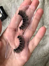 Pestañas postizas de visón 3D hechas a mano, tallo transparente Natural, largas, cruzadas, aladas, fiestas, citas, maquillaje, pestañas postizas gruesas