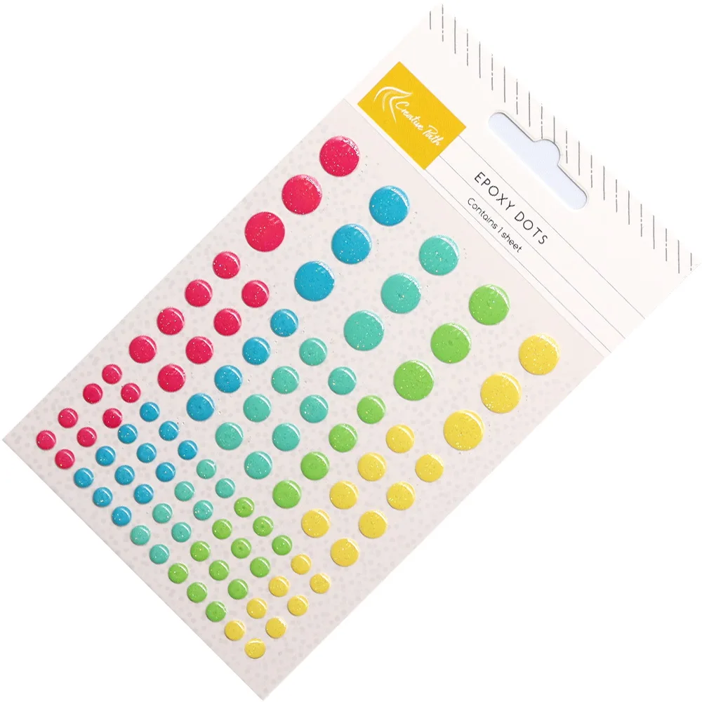 Creative Path Enamel Dots Sprinkles Resin Epoxy Stickers Self Adhesive Crafts Embellishments Scrapbooking Cardmaking Decoration