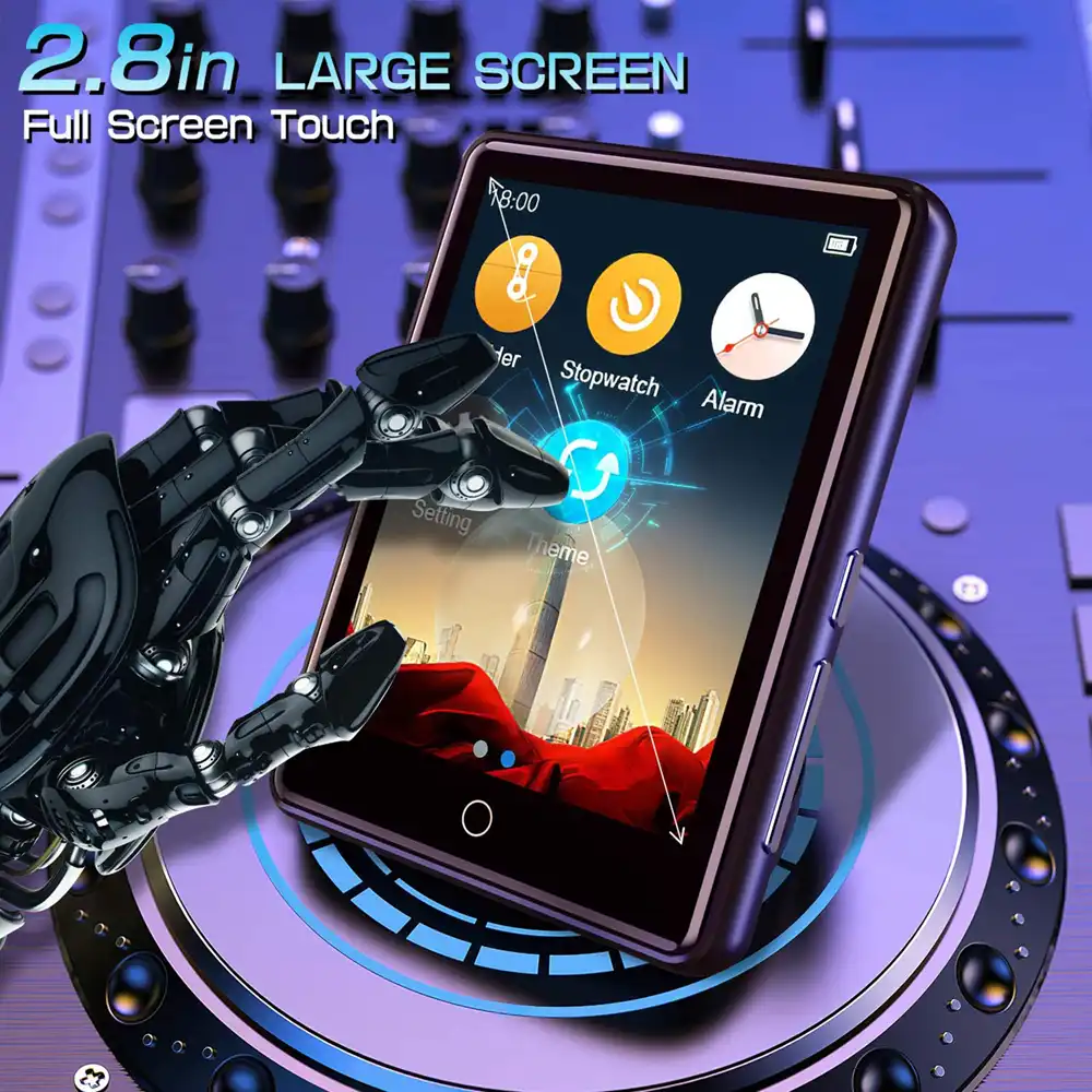 Mp3プレーヤーbluetooth 2 8 フルタッチスクリーンポータブル32ギガバイト内蔵大容量メモリハイファイ音楽プレーヤーfmラジオ歩数計ビデオしたがってplaye Voice Recorder Fm Music Player Sportsmp3 Music Aliexpress