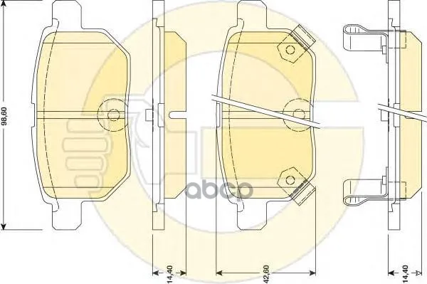 Колодки Тормозные Toyota Corolla 1.4 Vvt-I 02/Auris 1.6/1.4 07 Задние Girling 6134549 Girling арт. 6134549