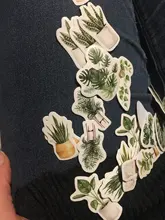 Plantas verdes de papel pequeño diario Mini japonés lindo caja pegatinas conjunto Scrapbooking lindo copos diario papelería
