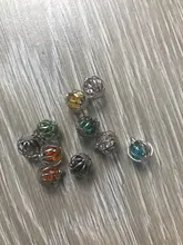 Abalorios colgantes de jaulas en espiral para hombre y mujer, abalorios de 3 colores, 13x15MM, 10 Uds., fabricación de collares y pulseras DIY