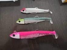 Black Minnow Bait-Bass Lead Jig Fishing-Lure Leurre Hunthouse Souple 85mm/12g 100mm/25easy
