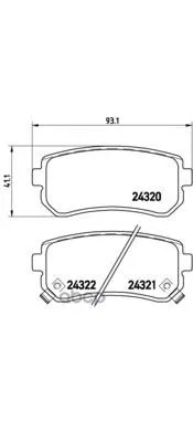 Комплект Тормозных Колодок Задних Brembo P30025 Brembo арт. P30025