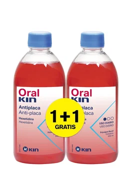 

Oralkin mouthwash 500 ml pack 2x1 colutory antiplate