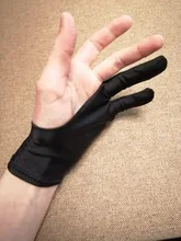 Guante de artista antiincrustante para dibujar, guante de escritura de tableta Digital de pintura de 2 dedos negro para estudiantes de arte amante de las Artes