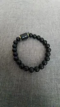 Abalorios de piedra negra para Hombre y mujer, pulsera con constelación de 12, para parejas, Moda Masculina