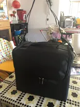 Bolsa de maquillaje de mano de gran capacidad multicapa, kit de herramientas de bordado para manicura y peluquería, estuche de almacenamiento de cosméticos, bolsa de aseo