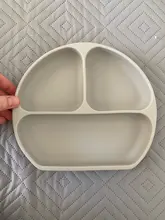 Plato de silicona con ventosa y separación para niños y bebés, juego de vajilla para bebé, con cara de sonrisa, tazón adherente con separación para alimentos