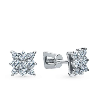 

Gold earrings "diamonds of Yakutia" sunlight sample 585