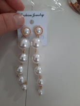 Clásico de alta calidad grande de imitación gota de agua perla Clip en pendientes sin Piercing para las mujeres de la boda Clips de oreja regalo