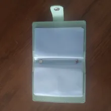 Tarjetero delgado de cuero PU para mujer, 26 tarjetas, tarjetero, monedero