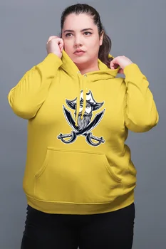 

Angemiel Wear Pirate And Swords Yellow Women 'S Hooded Sweatshirt