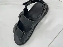 Sandalias de cuero de imitación para mujer, zapatos planos deportivos a la moda, Joker, con plataforma romana Ins, para verano, 2020