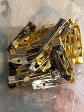 50 unids/lote 15 20 25 30 35 mm broche de Clip pines alfileres de seguridad broche ajustes en blanco Base para la fabricación de la joyería DIY suministros