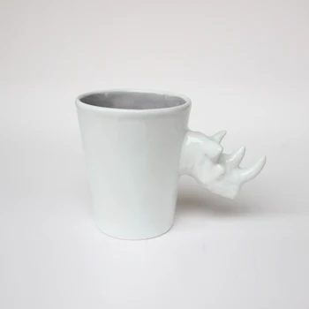 

Handmade Coffee Cup With Geometric Rhino Pattern