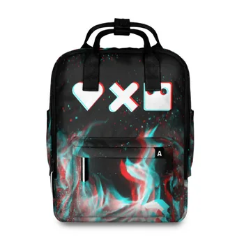 

Women's backpack 3D love death robots (LDR)