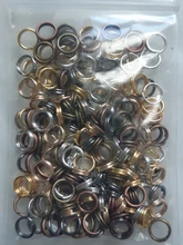 50-200 unids/lote 4 6 8 10 12 mm saltar anillos dobles lazos Color oro conectores de anillos partidos para suministros de fabricación de la joyería DiY