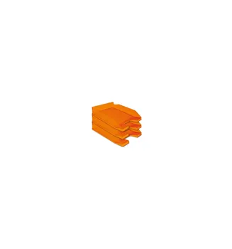 

Q-CONNECT clear orange plastic tabletop tray 6 PCs