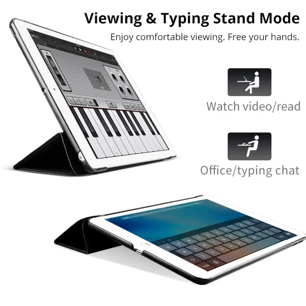 Смарт-чехол EssLeena для Apple iPad Pro 9,7() 9,7 дюймов SlimFit+ Стилус(A1673/A1674/A1675)(серый